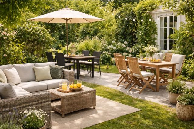 Puutarhakalusteiden materiaali